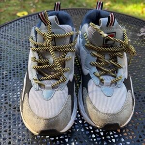 Fila Black and Gray Sneakers with Yellow Accents